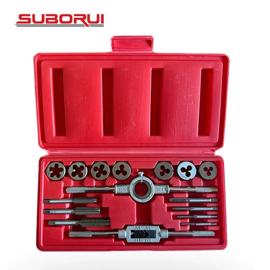 Suborui 14PCS Metric Tap Die Set M3-M12 Thread Repair Tool Kit for Metalworking
